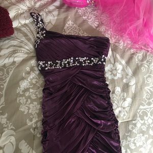 Purple short homecoming dress